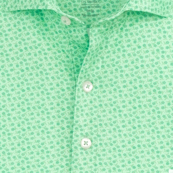 Johnnie-O Men's Bentgrass Orson Printed Floral Green Performance Polo - Picture 5 of 16